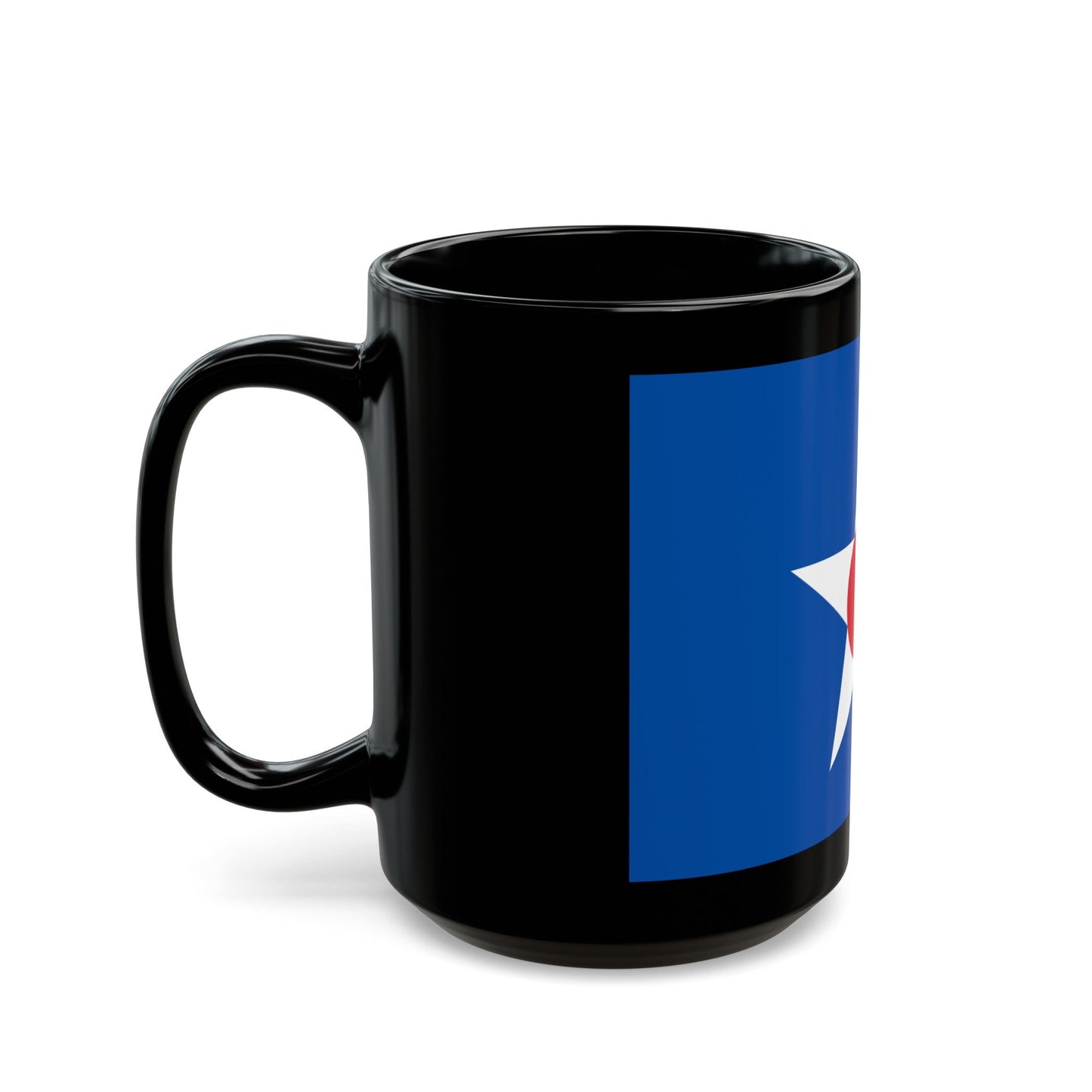 Flag of Asahikawa Hokkaido Japan - Black Coffee Mug-The Sticker Space