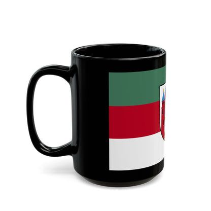 Flag of Aschaffenburg 2 Germany - Black Coffee Mug-The Sticker Space