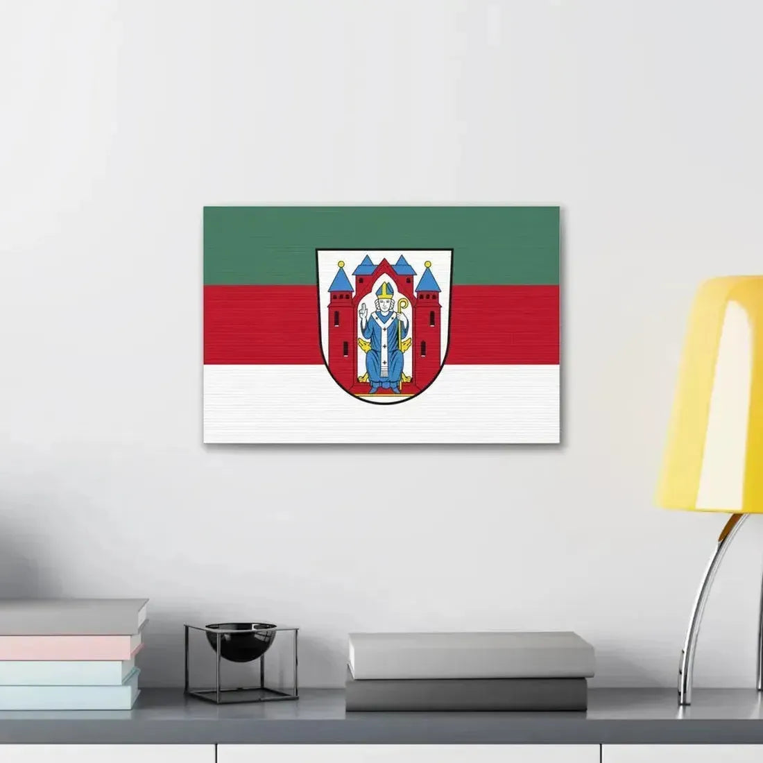 Flag of Aschaffenburg 2 Germany - Canvas Wall Art - The Sticker Space