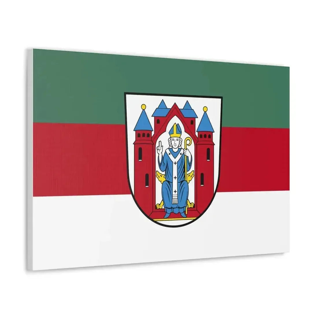 Flag of Aschaffenburg 2 Germany - Canvas Wall Art - The Sticker Space