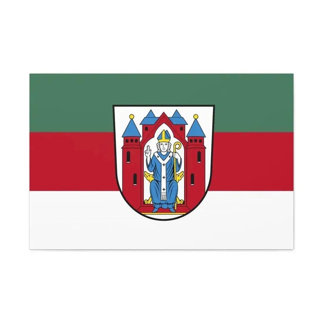 Flag of Aschaffenburg 2 Germany - Canvas Wall Art - The Sticker Space