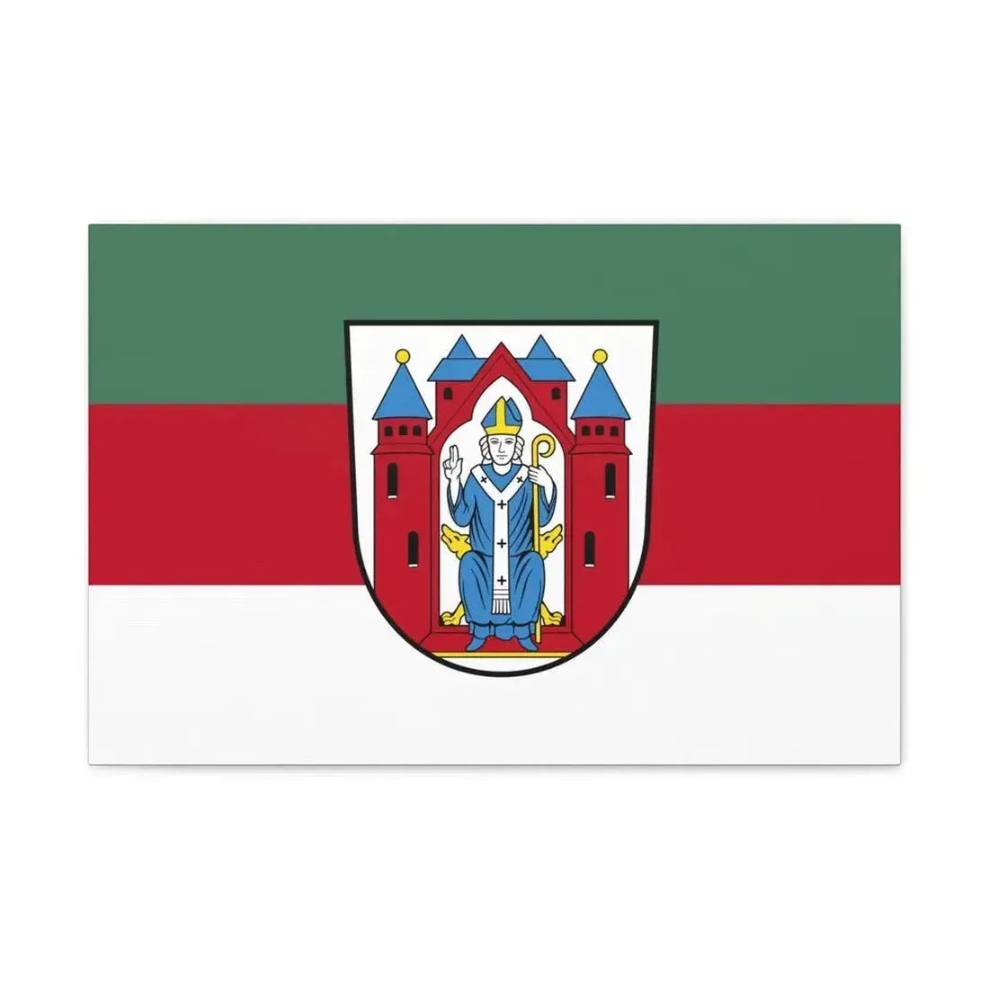 Flag of Aschaffenburg 2 Germany - Canvas Wall Art - The Sticker Space