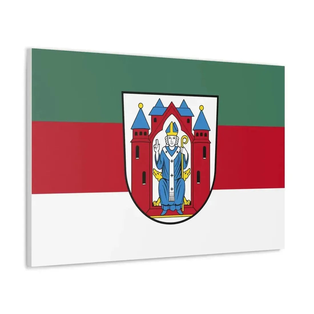 Flag of Aschaffenburg 2 Germany - Canvas Wall Art - The Sticker Space