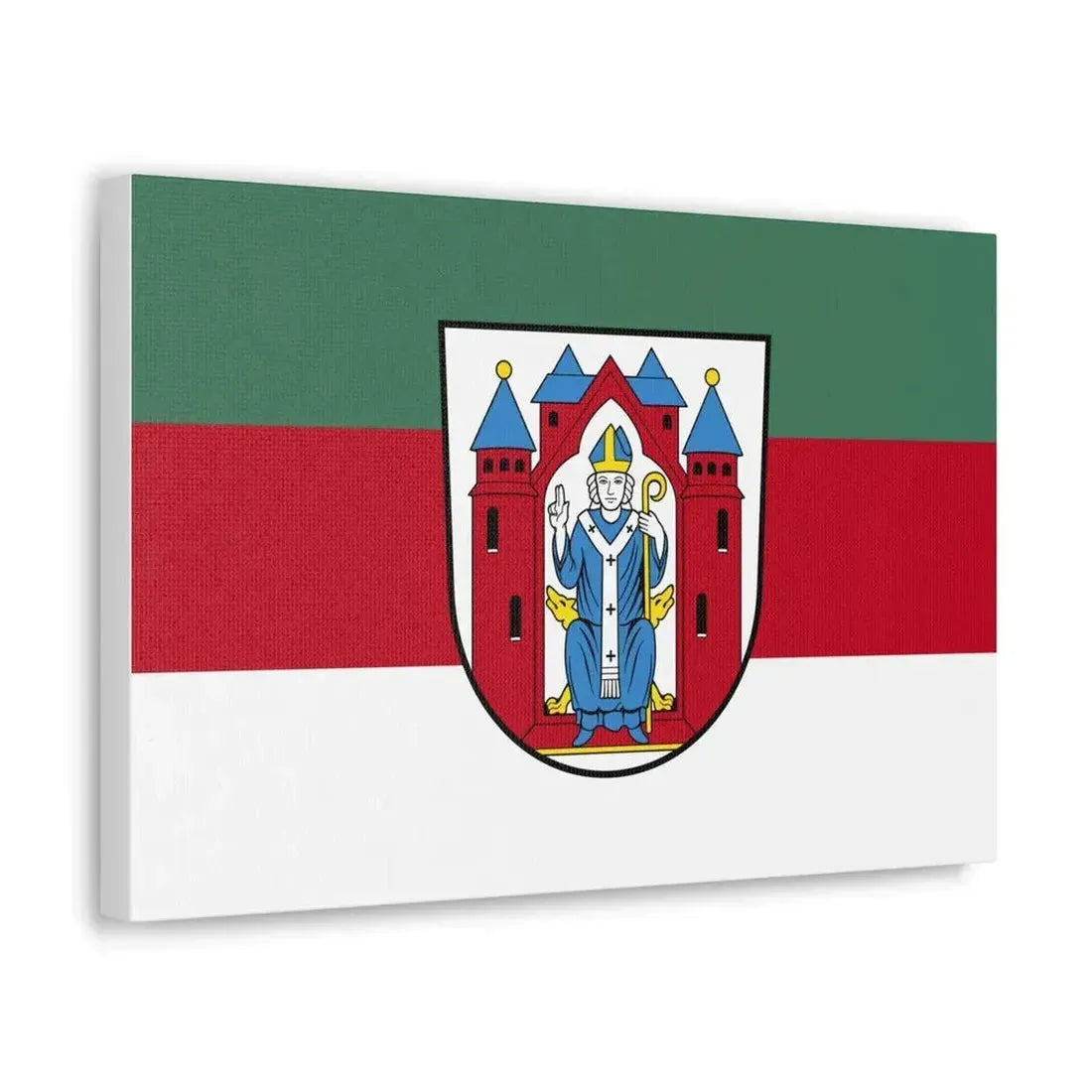 Flag of Aschaffenburg 2 Germany - Canvas Wall Art - The Sticker Space