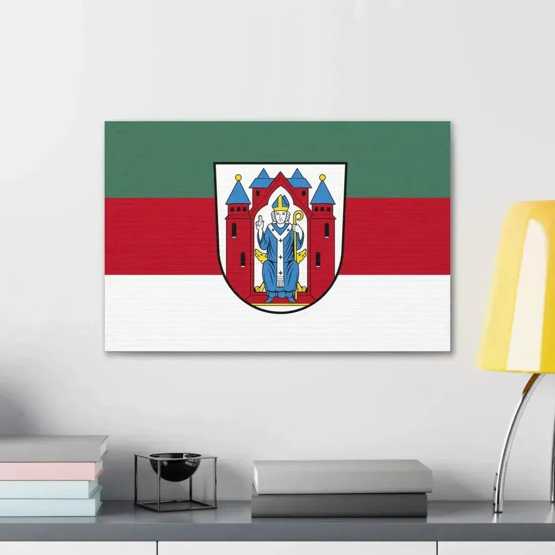 Flag of Aschaffenburg 2 Germany - Canvas Wall Art - The Sticker Space