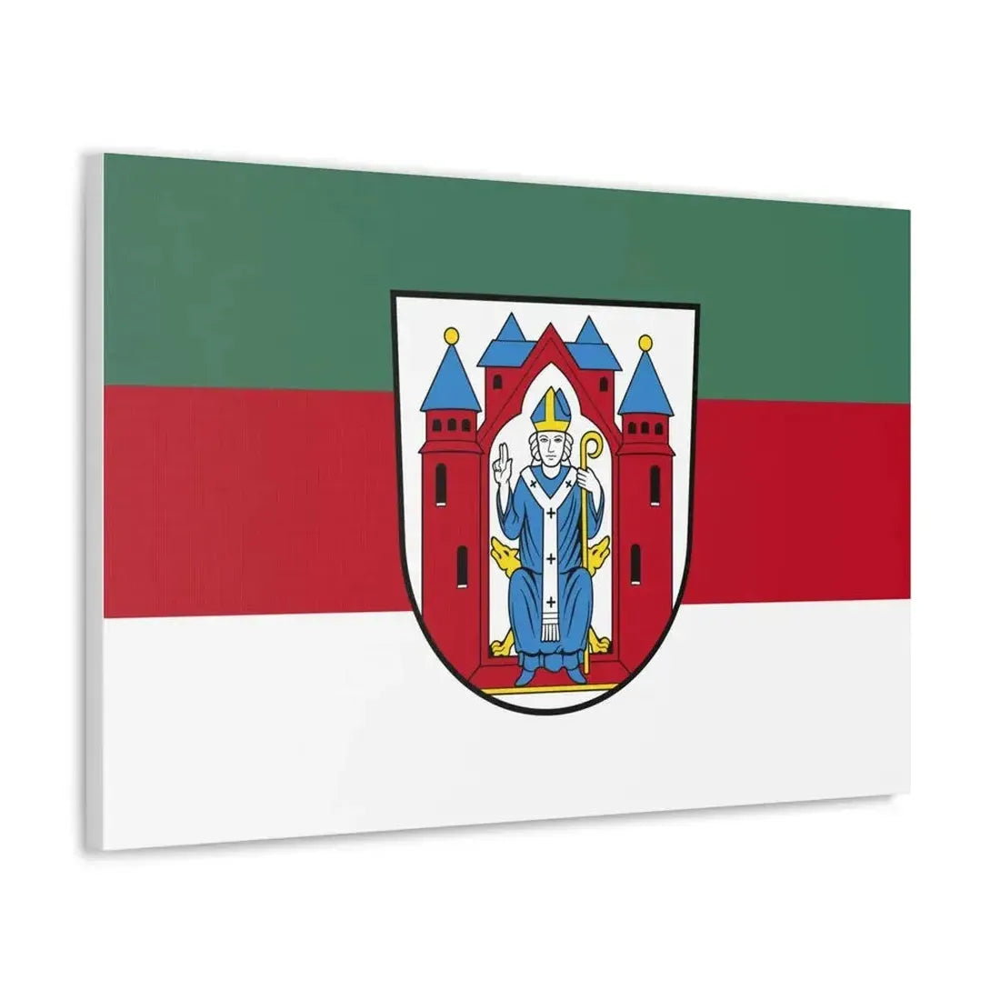 Flag of Aschaffenburg 2 Germany - Canvas Wall Art - The Sticker Space