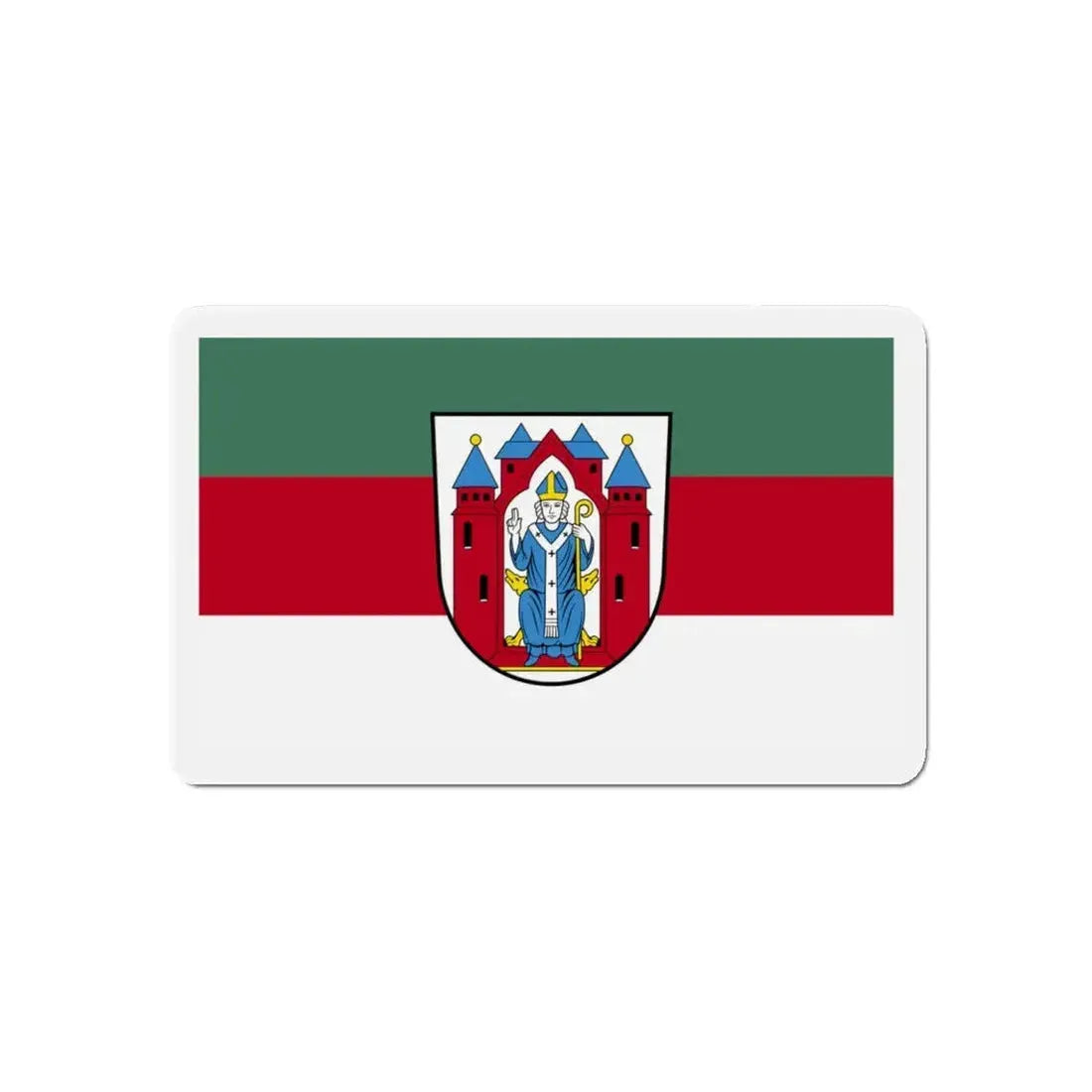 Flag of Aschaffenburg 2 Germany - Refrigerator Magnet 5 Inch - The Sticker Space