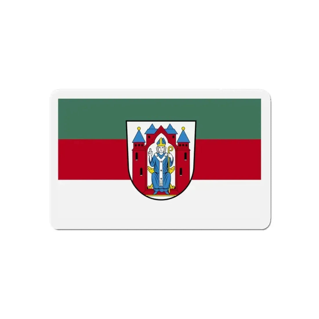 Flag of Aschaffenburg 2 Germany - Refrigerator Magnet - The Sticker Space
