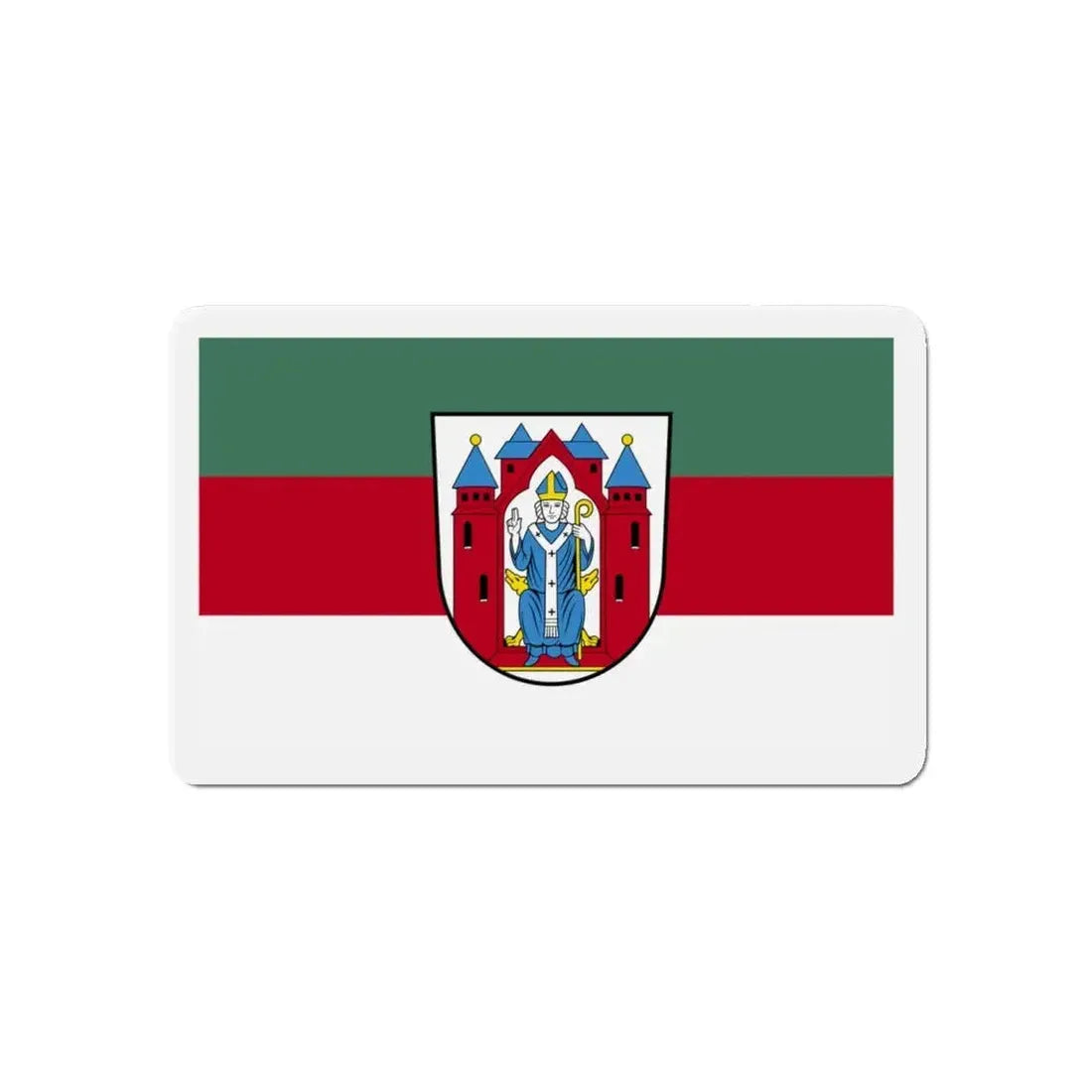 Flag of Aschaffenburg 2 Germany - Refrigerator Magnet - The Sticker Space