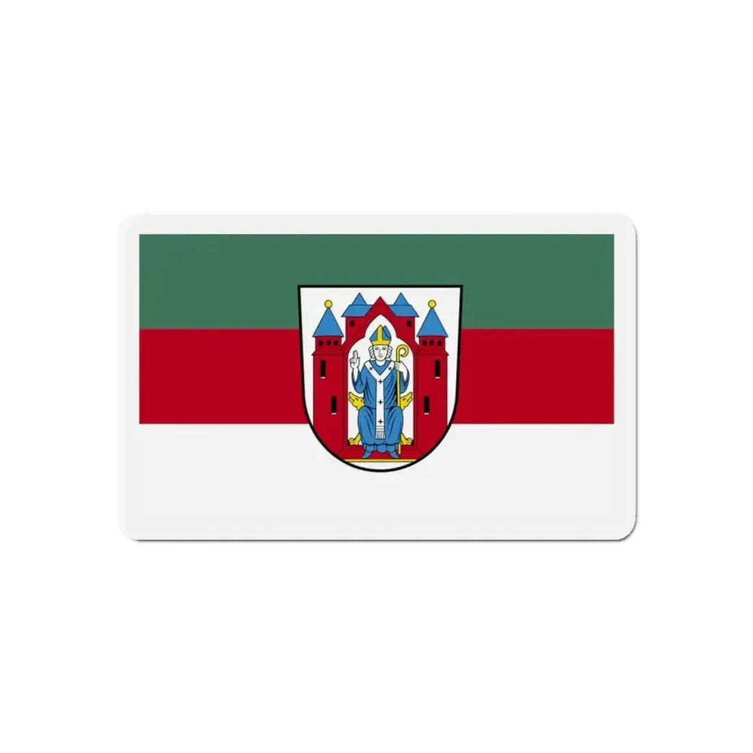 Flag of Aschaffenburg 2 Germany - Refrigerator Magnet - The Sticker Space