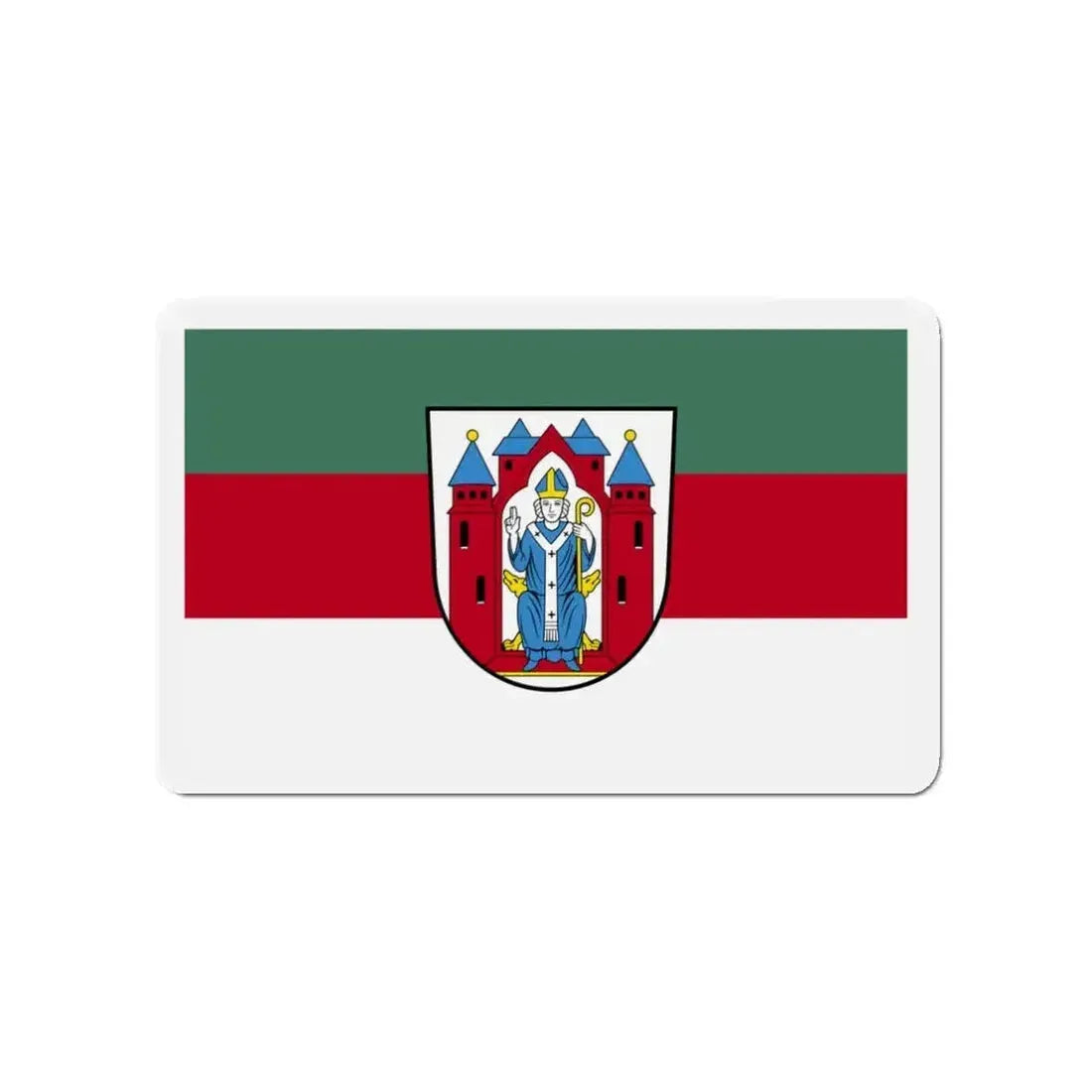 Flag of Aschaffenburg 2 Germany - Refrigerator Magnet - The Sticker Space