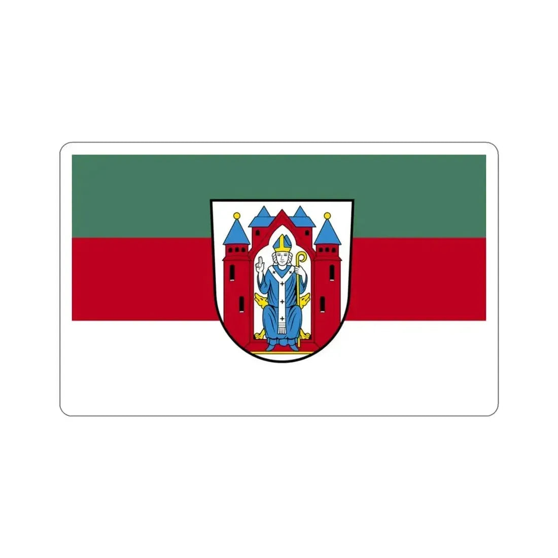 Flag of Aschaffenburg 2 Germany STICKER Vinyl Die-Cut Decal 3 Inch - The Sticker Space