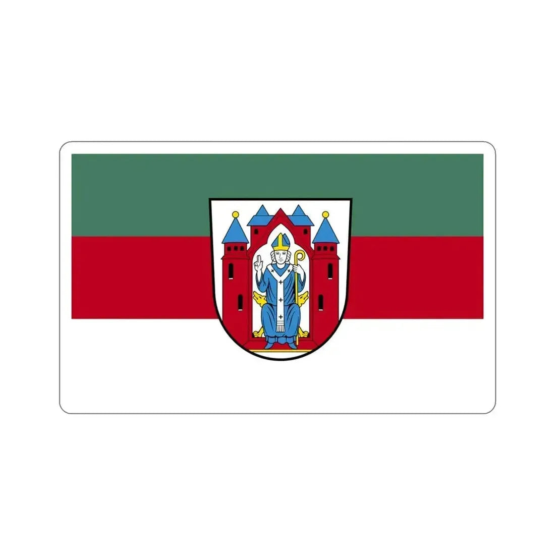 Flag of Aschaffenburg 2 Germany STICKER Vinyl Die-Cut Decal 4 Inch - The Sticker Space