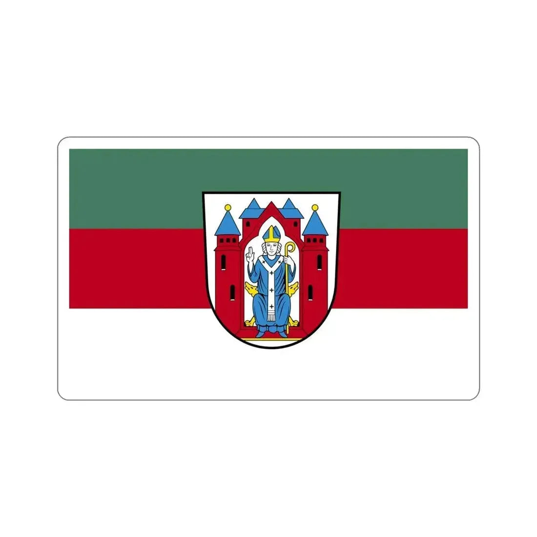 Flag of Aschaffenburg 2 Germany STICKER Vinyl Die-Cut Decal 5 Inch - The Sticker Space