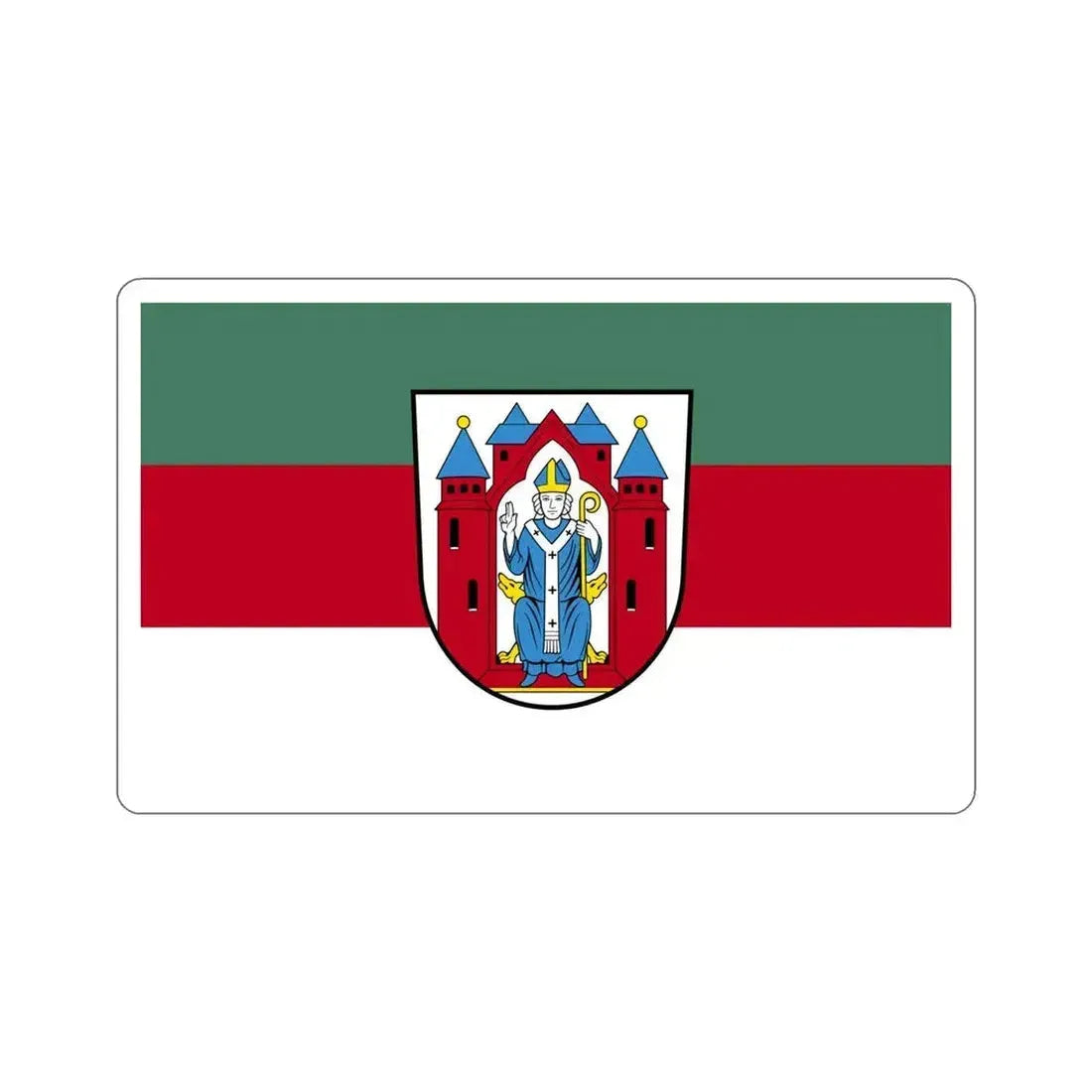 Flag of Aschaffenburg 2 Germany STICKER Vinyl Die-Cut Decal 6 Inch - The Sticker Space