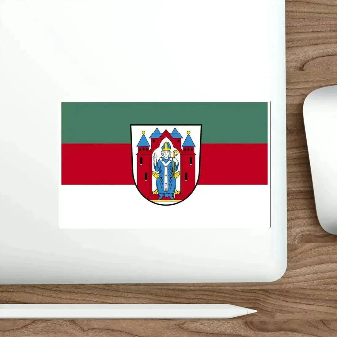 Flag of Aschaffenburg 2 Germany STICKER Vinyl Die-Cut Decal - The Sticker Space