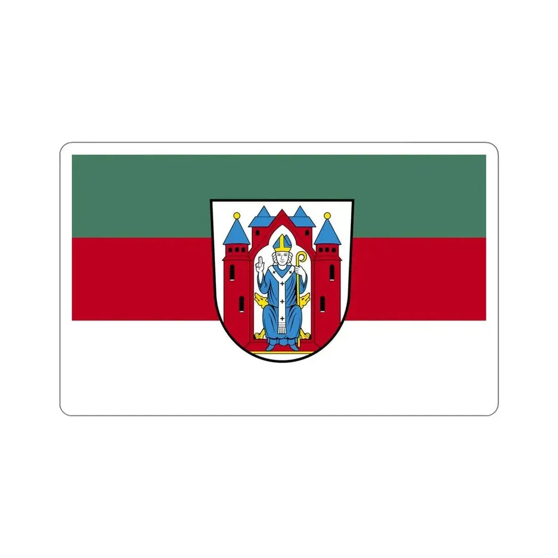 Flag of Aschaffenburg 2 Germany STICKER Vinyl Die-Cut Decal - The Sticker Space