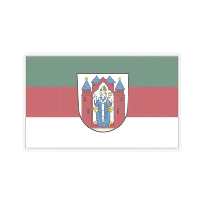 Flag of Aschaffenburg 2 Germany - STICKER Vinyl Kiss-Cut Decal 4 Inch Transparent - The Sticker Space