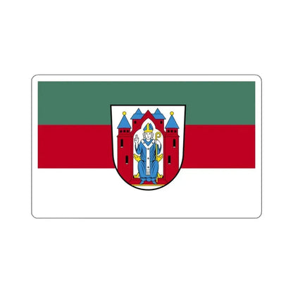 Flag of Aschaffenburg 2 Germany - STICKER Vinyl Kiss-Cut Decal 4 Inch White - The Sticker Space
