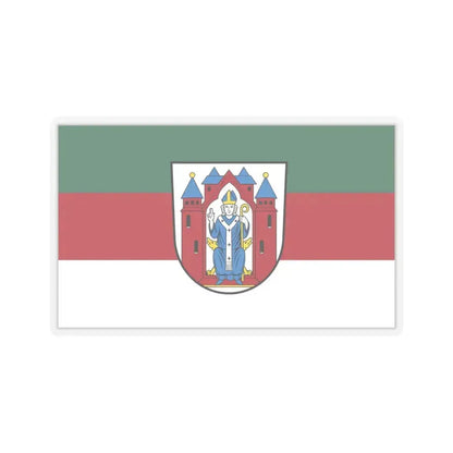 Flag of Aschaffenburg 2 Germany - STICKER Vinyl Kiss-Cut Decal 6 Inch Transparent - The Sticker Space