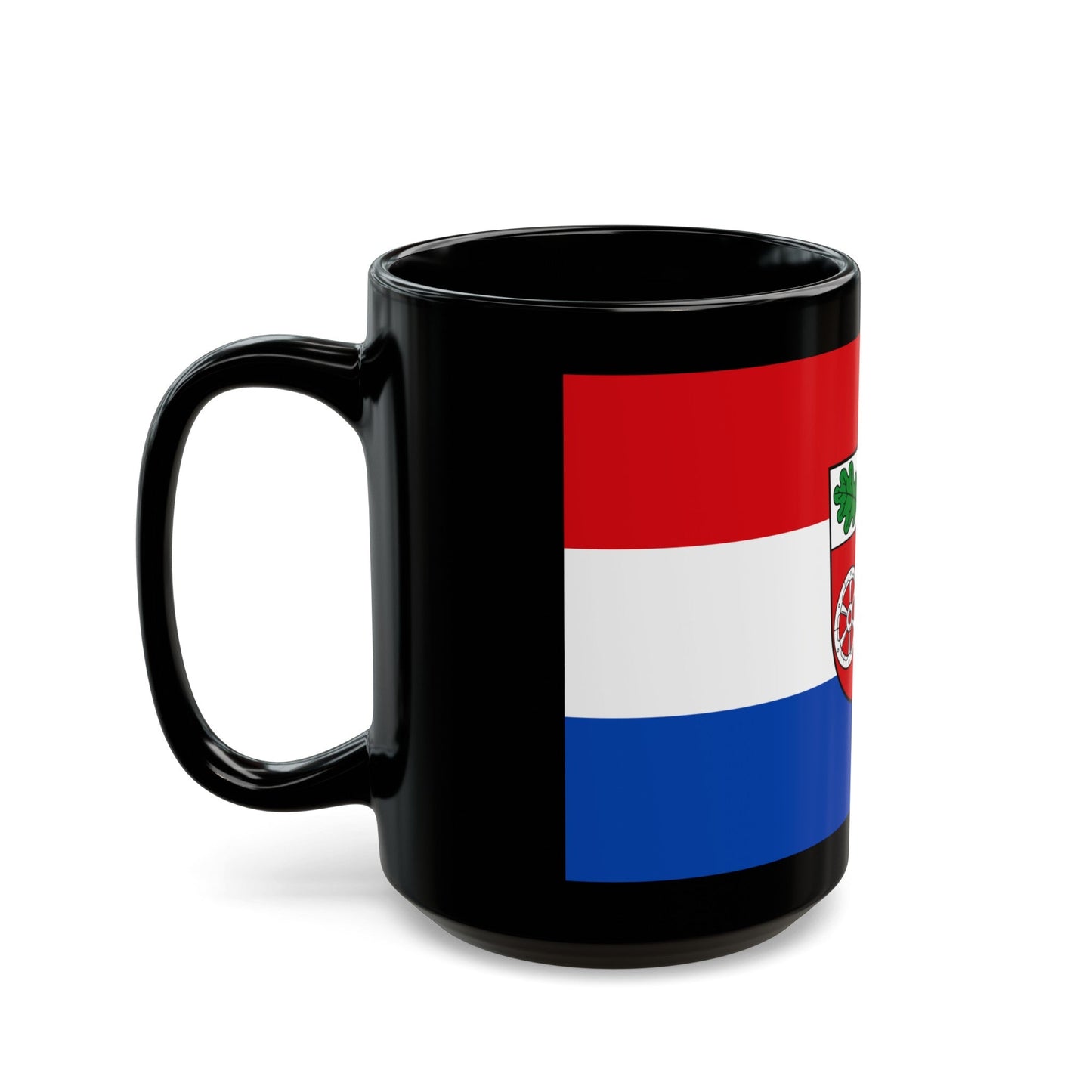 Flag of Aschaffenburg Germany - Black Coffee Mug-The Sticker Space