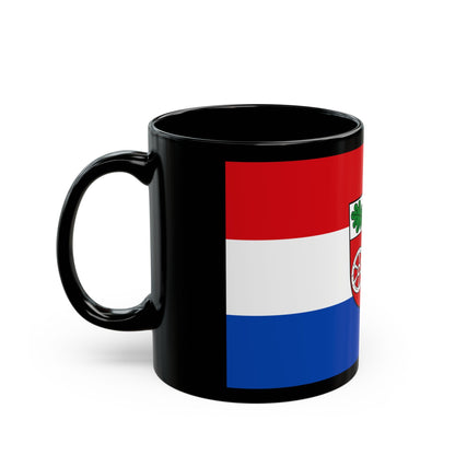 Flag of Aschaffenburg Germany - Black Coffee Mug-The Sticker Space