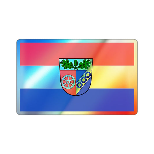 Flag of Aschaffenburg Germany Holographic STICKER Die-Cut Vinyl Decal-6 Inch-The Sticker Space