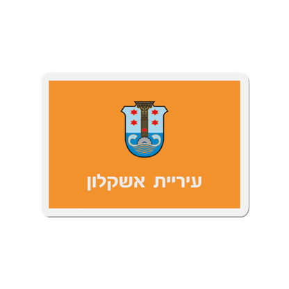 Flag of Ashkelon Israel - Die-Cut Magnet-3" x 3"-The Sticker Space