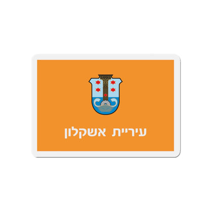 Flag of Ashkelon Israel - Die-Cut Magnet-4" x 4"-The Sticker Space