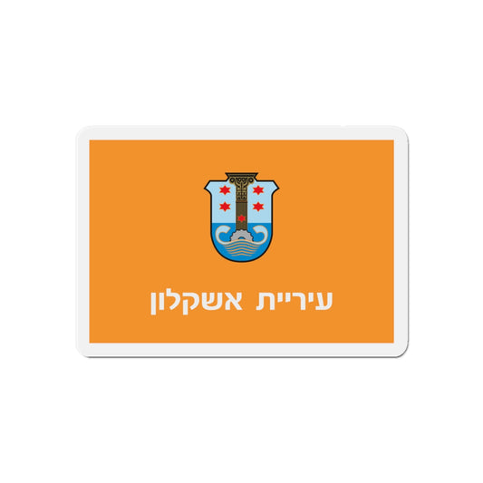 Flag of Ashkelon Israel - Die-Cut Magnet-6 × 6"-The Sticker Space