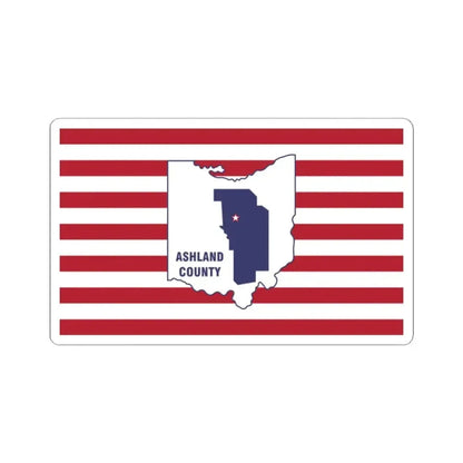 Flag of Ashland County Ohio (United States) STICKER Vinyl Kiss-Cut Decal 2 Inch White - The Sticker Space
