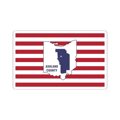 Flag of Ashland County Ohio (United States) STICKER Vinyl Kiss-Cut Decal 6 Inch White - The Sticker Space