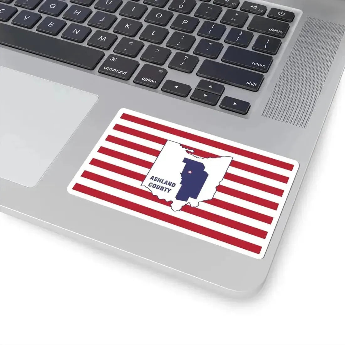 Flag of Ashland County Ohio (United States) STICKER Vinyl Kiss-Cut Decal - The Sticker Space