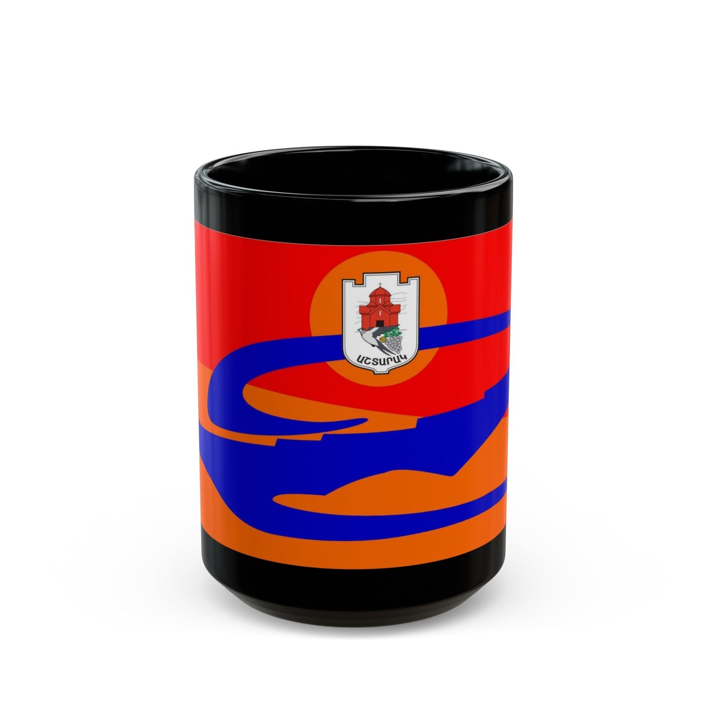 Flag of Ashtarak Armenia - Black Coffee Mug-15oz-The Sticker Space