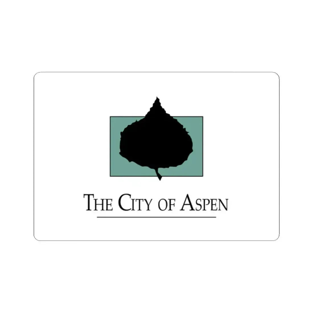 Flag of Aspen Colorado (United States) STICKER Vinyl Kiss-Cut Decal 2 Inch White - The Sticker Space
