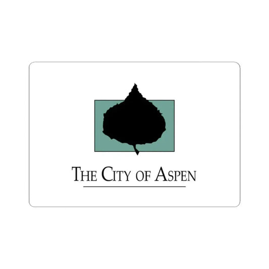 Flag of Aspen Colorado (United States) STICKER Vinyl Kiss-Cut Decal 2 Inch White - The Sticker Space