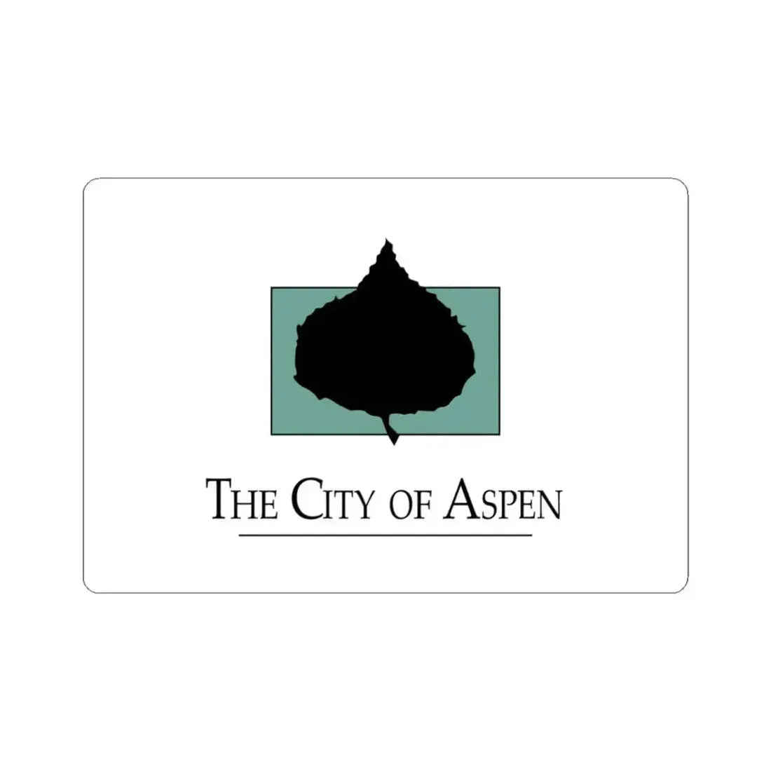 Flag of Aspen Colorado (United States) STICKER Vinyl Kiss-Cut Decal 3 Inch White - The Sticker Space