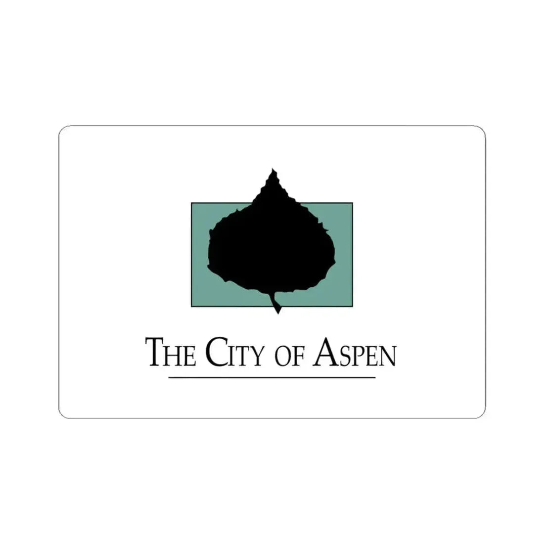 Flag of Aspen Colorado (United States) STICKER Vinyl Kiss-Cut Decal 4 Inch White - The Sticker Space