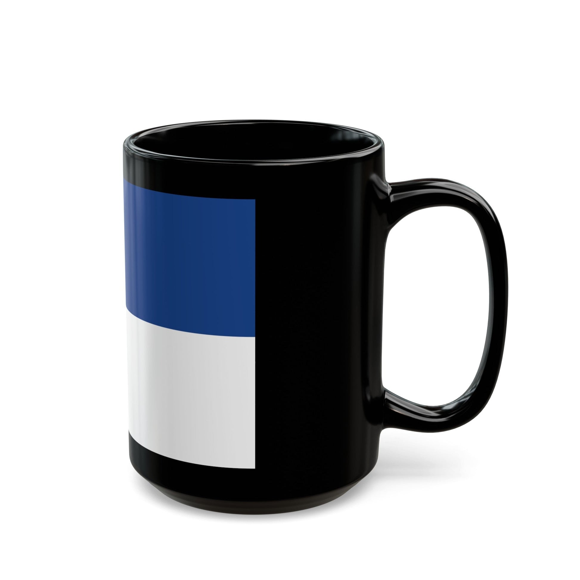 Flag of Assen the capital of the province of Drenthe Netherlands - Black Coffee Mug-The Sticker Space