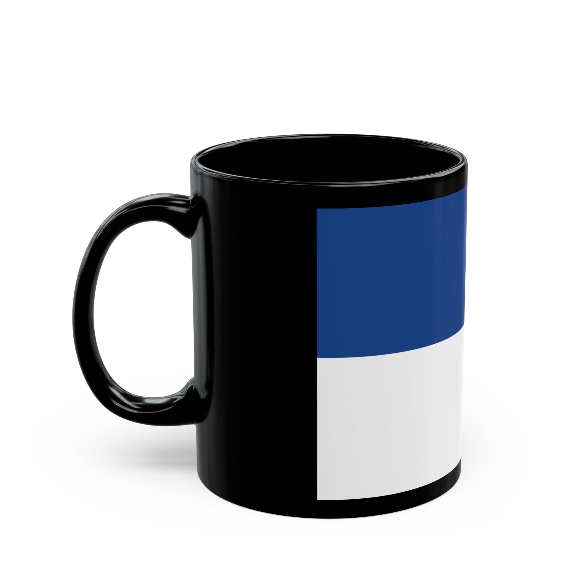 Flag of Assen the capital of the province of Drenthe Netherlands - Black Coffee Mug-The Sticker Space