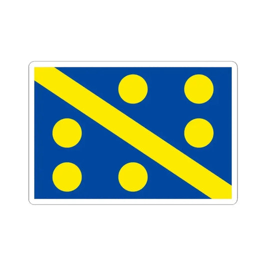 Flag of Assesse (Belgium) STICKER Vinyl Kiss-Cut Decal 2 Inch White - The Sticker Space