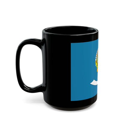 Flag of Astrakhan Oblast Russia - Black Coffee Mug-The Sticker Space