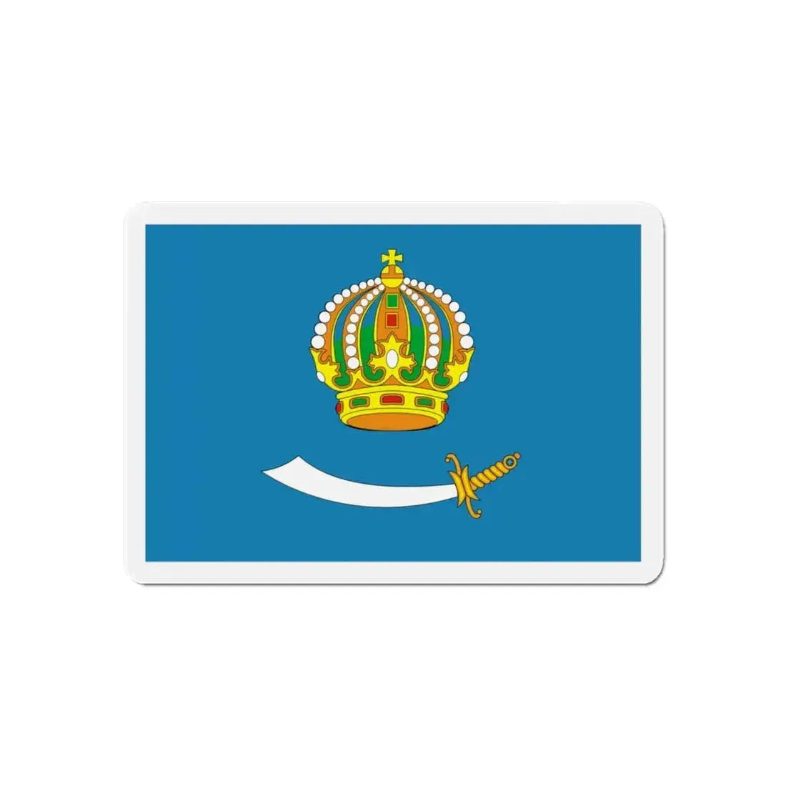 Flag of Astrakhan Oblast Russia - Refrigerator Magnet 6 Inch - The Sticker Space