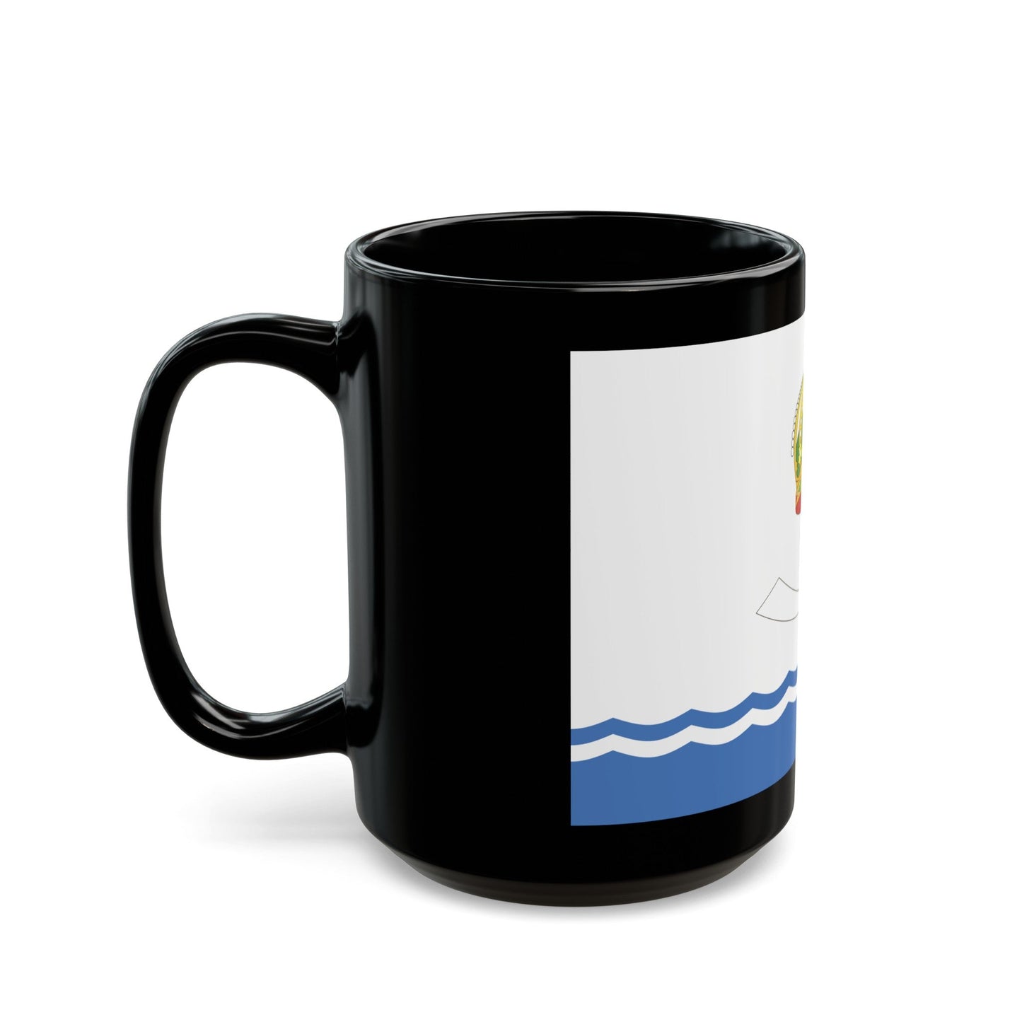 Flag of Astrakhan Russia - Black Coffee Mug-The Sticker Space