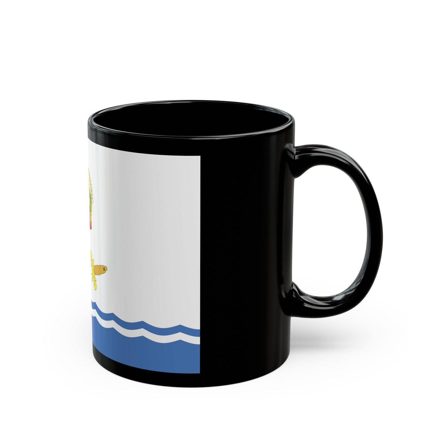 Flag of Astrakhan Russia - Black Coffee Mug-The Sticker Space