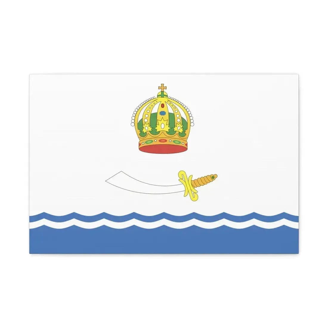 Flag of Astrakhan Russia - Canvas Wall Art 24″ x 16″ 1.25" - The Sticker Space