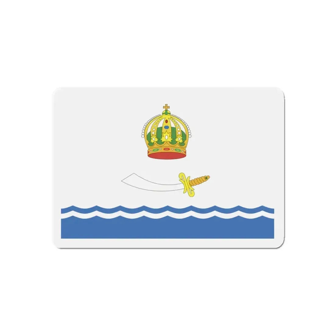 Flag of Astrakhan Russia - Refrigerator Magnet 5 Inch - The Sticker Space