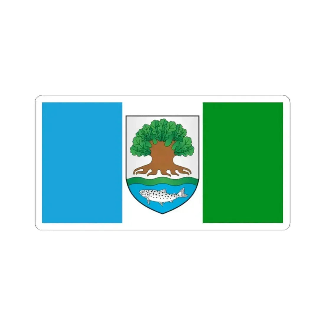 Flag of Astraviec (Belarus) STICKER Vinyl Kiss-Cut Decal 2 Inch White - The Sticker Space