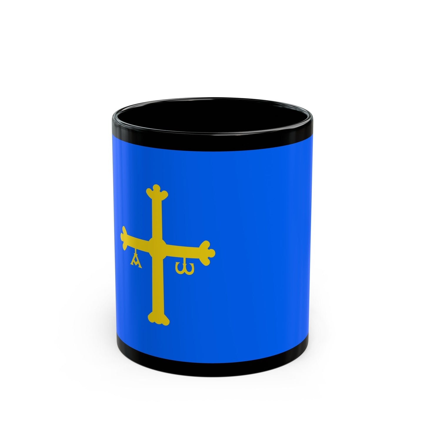 Flag of Asturias Spain - Black Coffee Mug-11oz-The Sticker Space