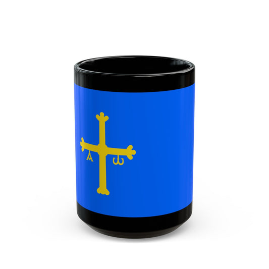 Flag of Asturias Spain - Black Coffee Mug-15oz-The Sticker Space